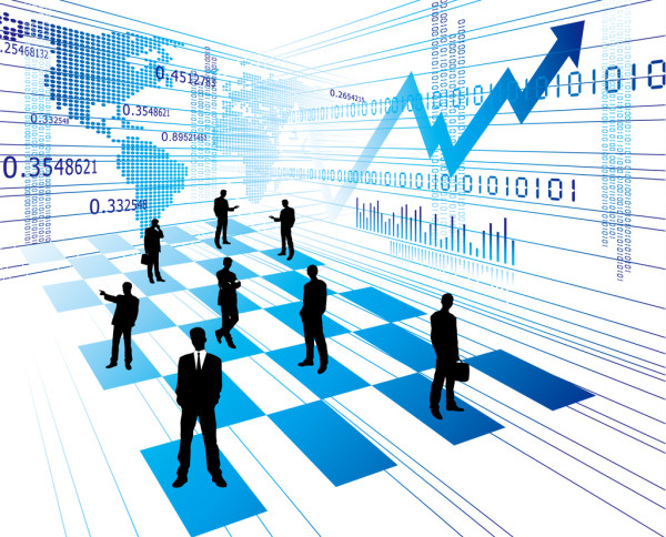 ビジネスマン　青